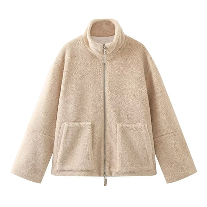 Manteau laine col roulé