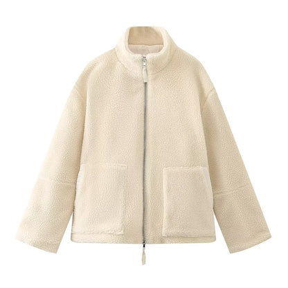 Manteau laine col roulé