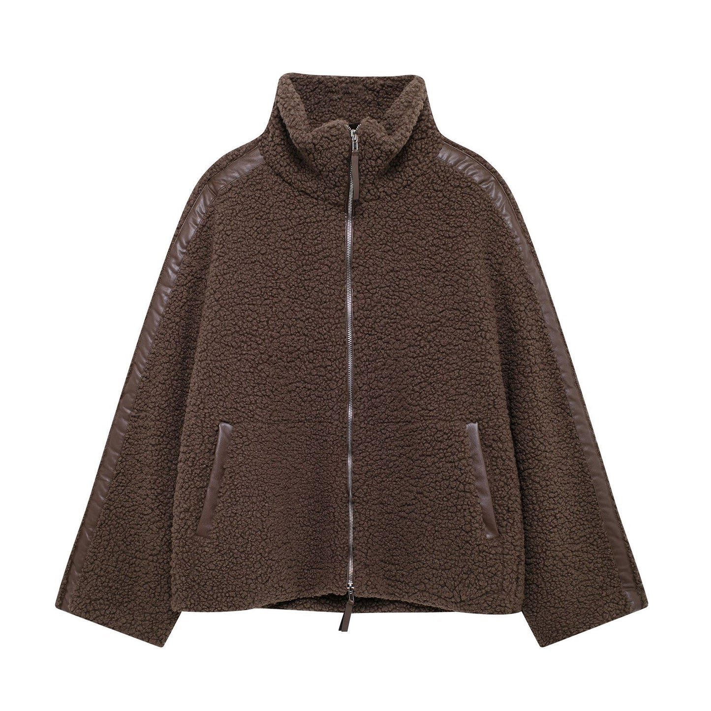 Manteau laine col roulé